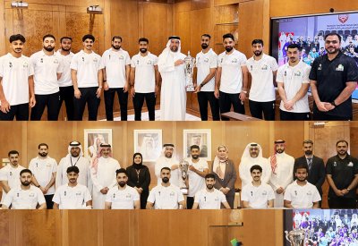"الإسلامي" يحتفي بفريقه لكرة قدم الصالات بعد تتويجه بطلاً لكأس الاتحاد البحريني