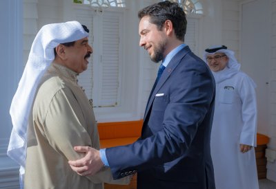 جلالة الملك المعظم يستقبل سمو ولي عهد المملكة الأردنية الهاشمية