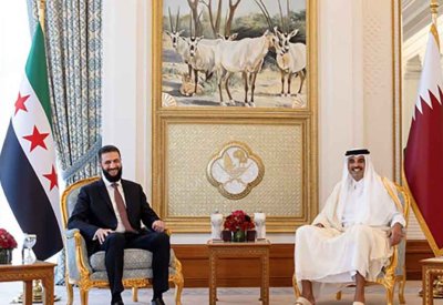 سمو أمير دولة قطر يستعرض مع الرئيس السوري تطورات الأوضاع الإقليمية والدولية