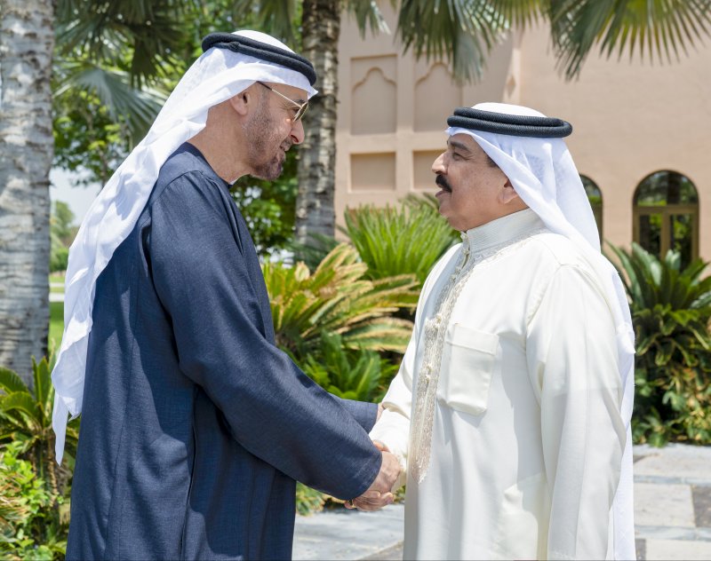 جلالة الملك المعظم يلتقي مع صاحب السمو رئيس دولة الإمارات العربية المتحدة