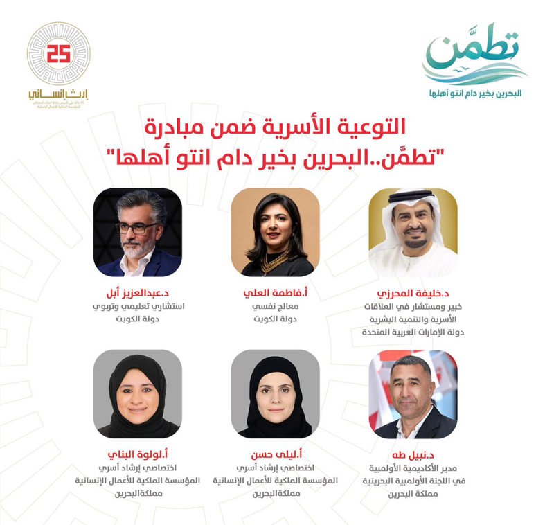 المؤسسة الملكية للأعمال الإنسانية تنظم سلسلة التوعية الأسرية عن بُعد