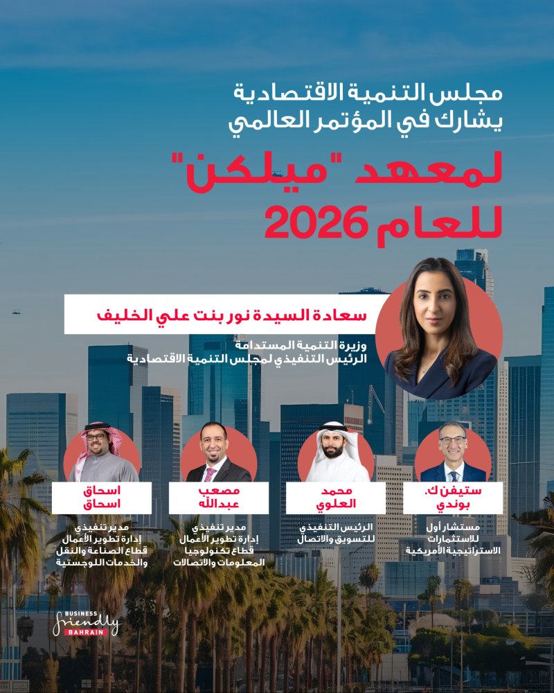 مجلس التنمية الاقتصادية يشارك في المؤتمر العالمي لمعهد "ميلكن" للعام 2026