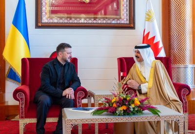 جلالة الملك المعظم يستقبل رئيس جمهورية أوكرانيا