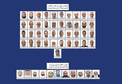 وزارة الداخلية: التنظيم الرئيسي المرتبط بالحرس الثوري الايراني وولاية الفقيه قائم على أعضاء من المجلس العلمائي المنحل ومن يتبعهم وعناصره قاموا بتأسيس جماعة إرهابية والتخابر مع إيران