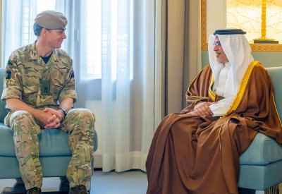 سمو ولي العهد نائب القائد الأعلى للقوات المسلحة رئيس مجلس الوزراء: مواصلة تعزيز التعاون الثنائي بين مملكة البحرين والمملكة المتحدة في المجالين الدفاعي والعسكري