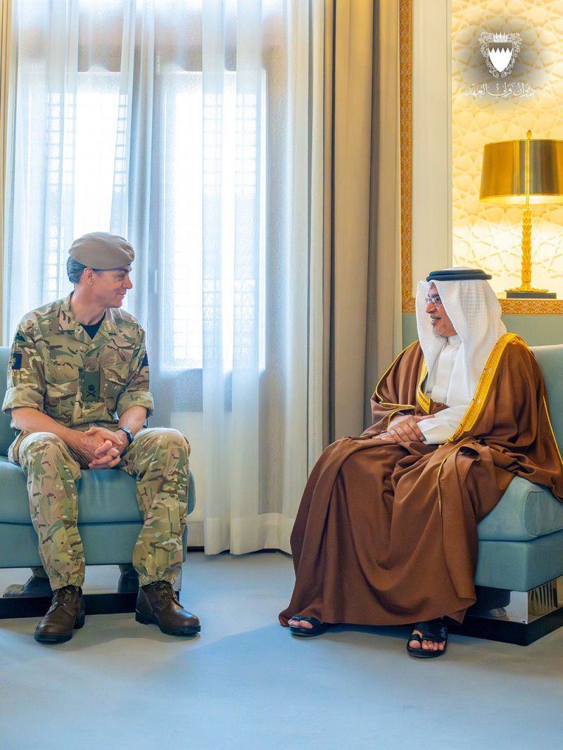 سمو ولي العهد نائب القائد الأعلى للقوات المسلحة رئيس مجلس الوزراء: مواصلة تعزيز التعاون الثنائي بين مملكة البحرين والمملكة المتحدة في المجالين الدفاعي والعسكري