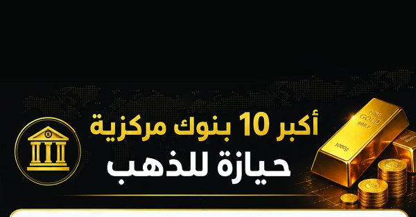 أكبر 10 بنوك مركزية حيازة للذهب