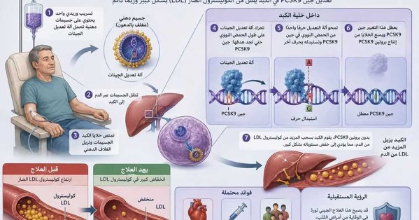 بحقنة واحدة فقط.. علاج جيني "ثوري" يخفض الكوليسترول 