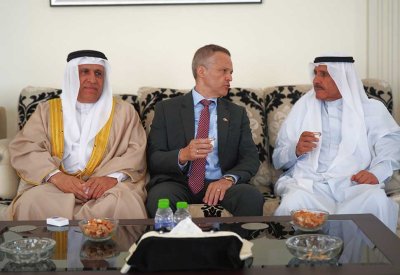 الوجيه ناصر محمد جميل العريض وعموم عائلة العريض يستقبلون المهنئين بعيد الأضحى المبارك