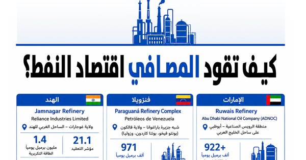انفوجرافيك: كيف تقود المصافي اقتصاد النفط؟
