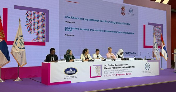 د. جميلة السلمان تقدّم التقرير الختامي للمجموعة الثانية في جلسة برلمانية دولية حول دعم المشاركة السياسية للمرأة