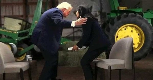 ترامب ينفجر غضبا ويهاجم المذيعة ويغادر