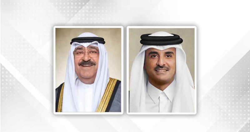 أمير قطر يتلقى اتصالا هاتفيا من أمير الكويت
