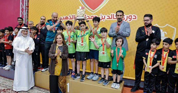نادي سار بطلا لدوري خالد بن حمد لجيل الذهب لكرة الطاولة للأش