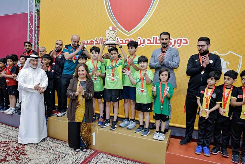 نادي سار بطلا لدوري خالد بن حمد لجيل الذهب لكرة الطاولة للأشبال