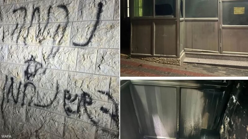 فلسطين.. مستوطنون يحرقون مسجدين شمال رام الله