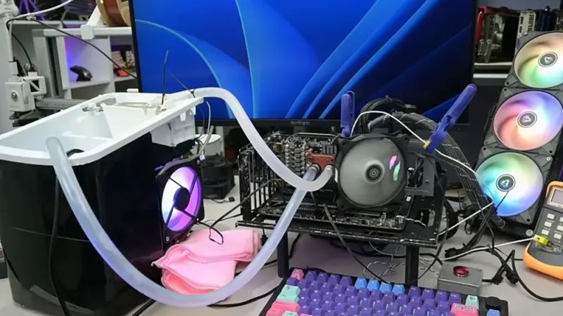 مغامرة تقنية غريبة.. ماكينة صنع الثلج تنجح في تبريد بطاقة RTX 3060 أثناء الألعاب