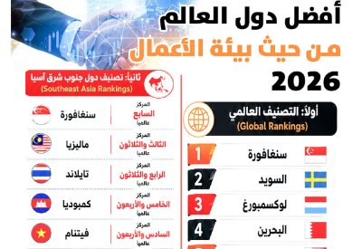 أفضل دول العالم من حيث بيئة الأعمال 2026