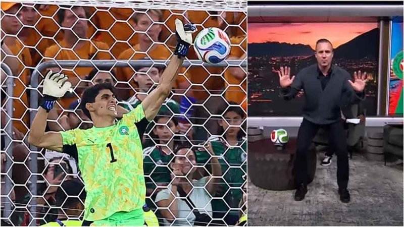 مذيع أميركي يقلد تصديات بونو أمام هولندا على الهواء