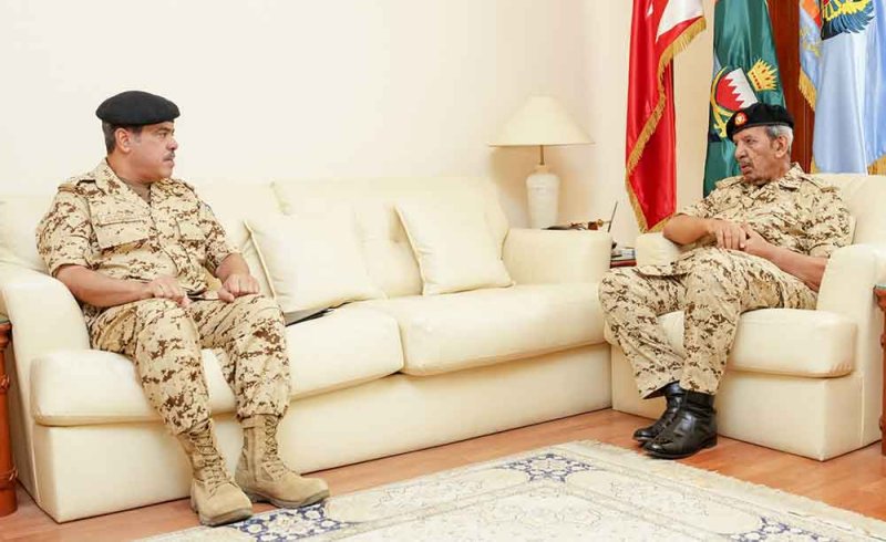 القائد العام لقوة دفاع البحرين يستقبل العقيد الركن الشيخ نايف بن إبراهيم
