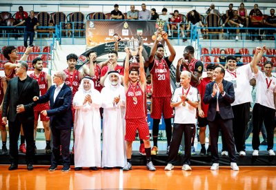 منتخب الشباب لكرة السلة يتوج بطلاً للبطولة العربية في تونس