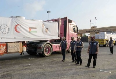 دخول قوافل إماراتية إلى غزة تحمل 792 طنا من المساعدات