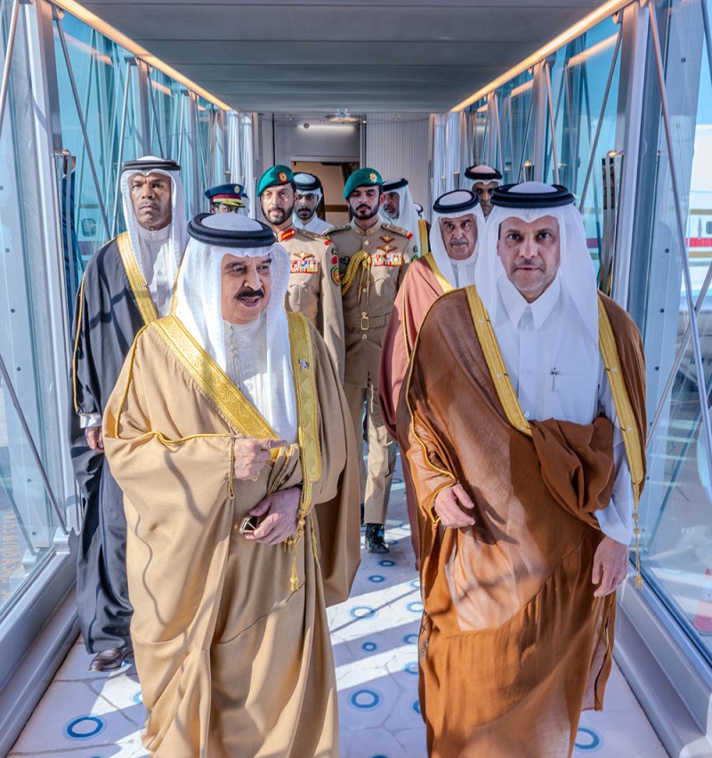 جلالة الملك المعظم يصل إلى دولة قطر الشقيقة