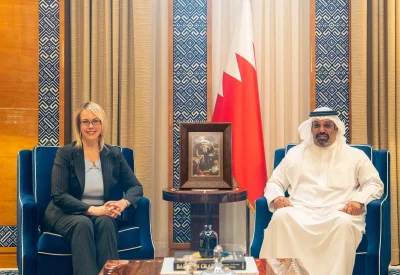 وزير المالية والاقتصاد الوطني يستقبل سفيرة الولايات المتحدة الأمريكية لدى مملكة البحرين