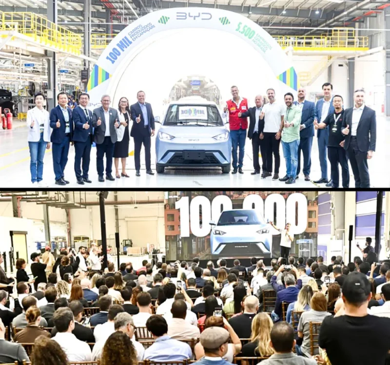 “BYD البرازيل” تحقق إنجازا جديدا بإنتاج السيارة رقم 100 ألف