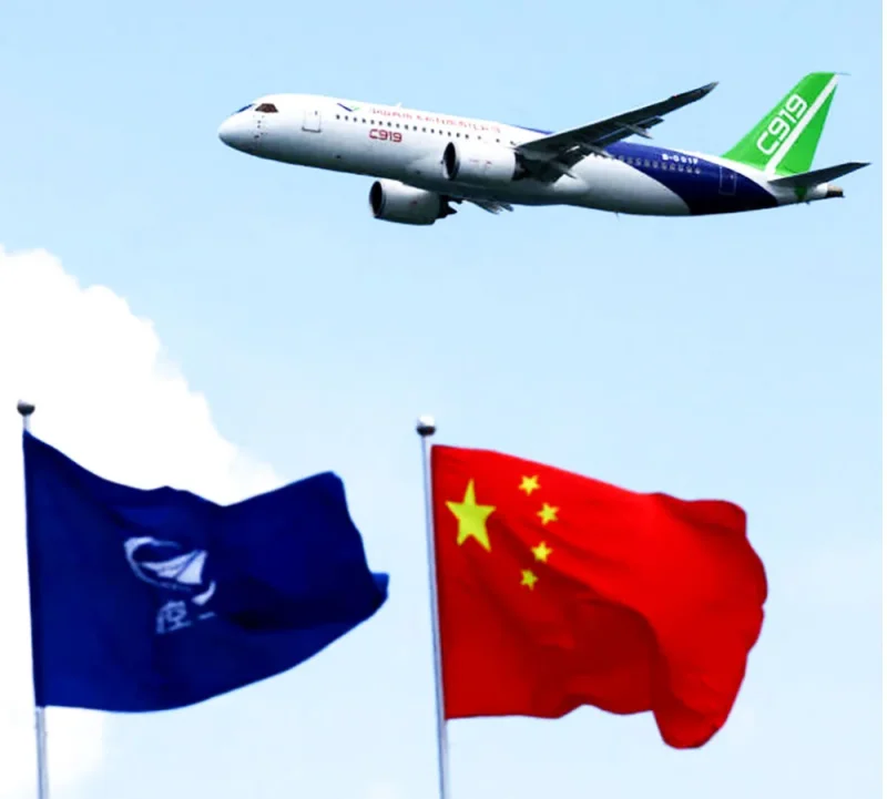الصين تدفع بطائرتها C919 إلى أول خط جوي دولي