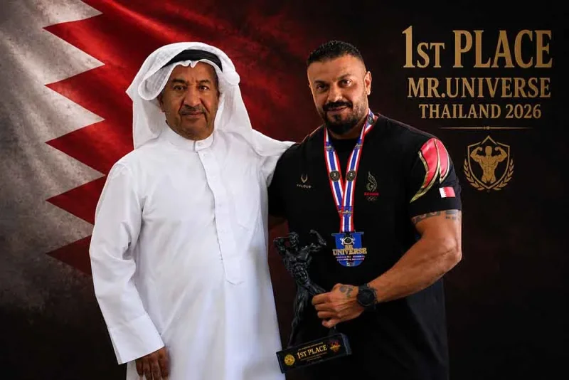 بن جلال يستقبل بطل منتخب كمال الأجسام حمد كلداري