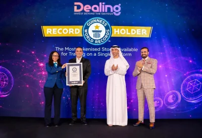 منصة Dealing.com تسجل رقماً قياسياً في موسوعة غينيس للأرقام القياسية بإدراج أكثر من 24,000 سهم مُرمّز