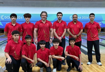 وفد منتخب الناشئين لجيل الذهب للبولينج يغادر إلى الدوحة