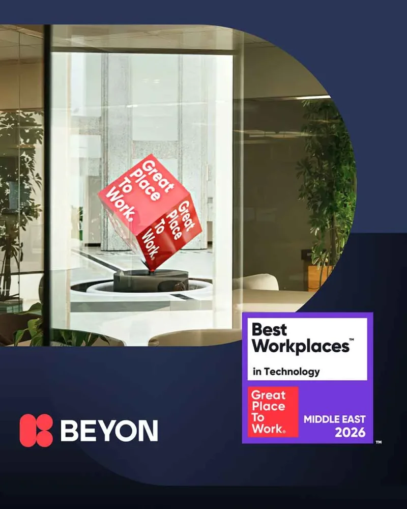 “Beyon” تحرز المركز الثالث ضمن قائمة أفضل أماكن العمل في قطاع التكنولوجيا بمنطقة الشرق الأوسط للعام 2026