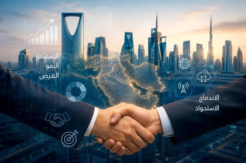 التكنولوجيا تقود صفقات الدمج والاستحواذ في الشرق الأوسط بـ 76 صفقة بالنصف الأول