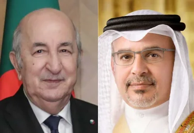سمو ولي العهد رئيس الوزراء يتلقى برقية شكر جوابية من رئيس الجمهورية الجزائرية