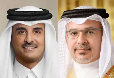 سمو ولي العهد رئيس الوزراء يتلقى برقية شكر جوابية من سمو أمير دولة قطر
