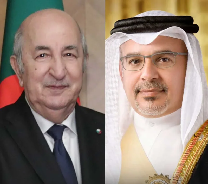 سمو ولي العهد رئيس الوزراء يتلقى برقية شكر جوابية من رئيس الجمهورية الجزائرية