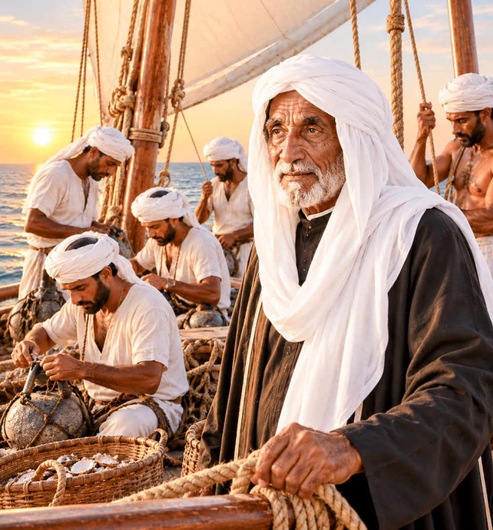 صورة متخيلة مع البحارة في “بوم الزياني”