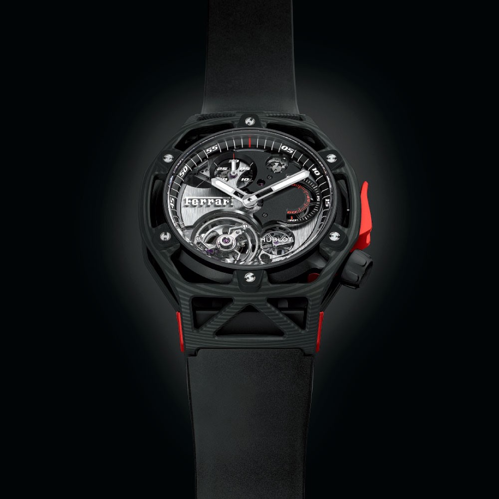 تصميم “Hublot Techframe”  احتفالا بالذكرى الـ 70 لفيراري