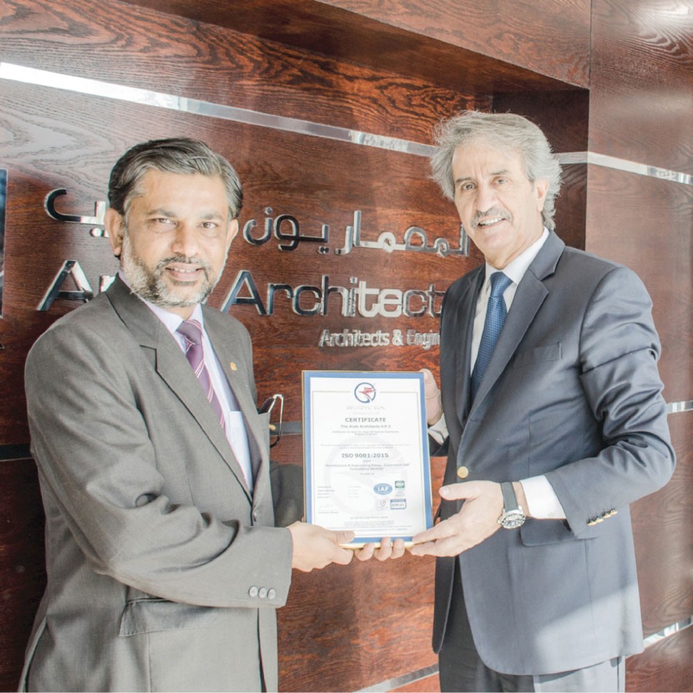 “المعماريون العرب” تحصد شهادة آيزو  