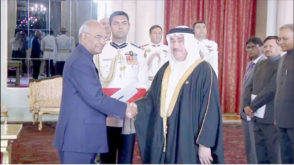 رئيس الهند يتسلم اعتماد السفير القعود 