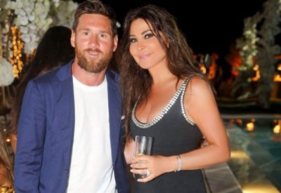 الفنانة اليسا والنجم العالمي ميسي