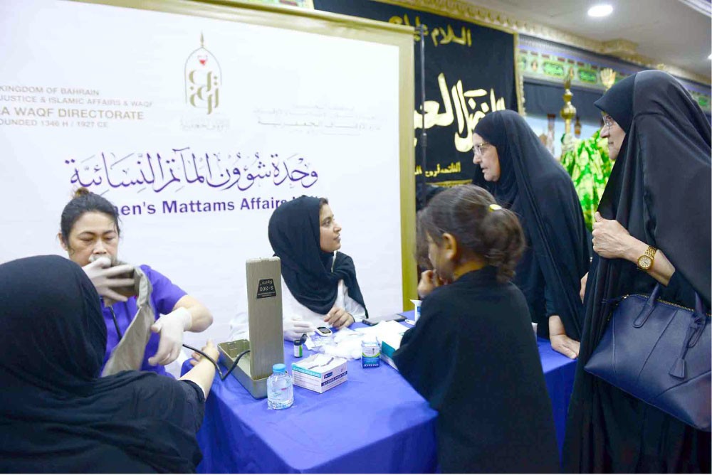 “الجعفرية” تنظم فعاليات صحية في المآتم النسائية