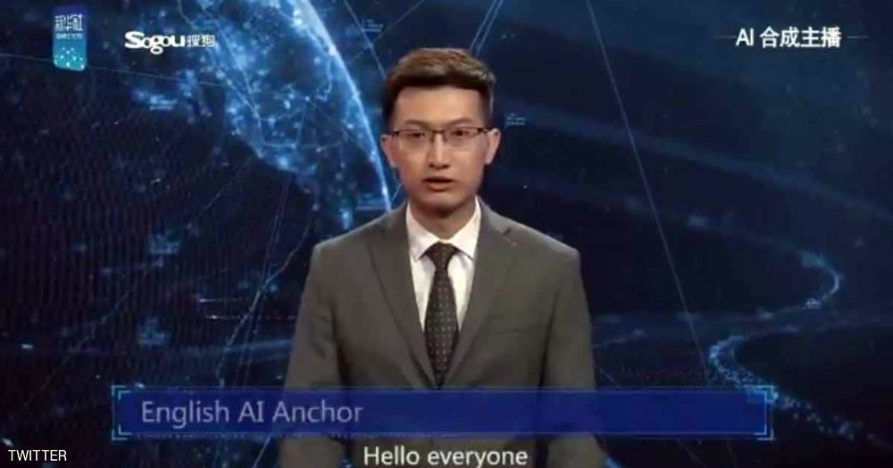 روبوت ينتحل شخصية مذيع