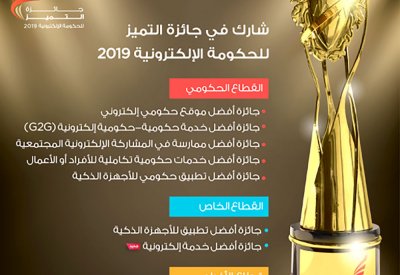 فتح الترشح لجائزة التميز للحكومة الإلكترونية 2019