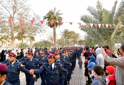 شرطة‭ ‬المحرق‭ ‬تنظم‭ ‬استعراضًا‭ ‬احتفالاً‭ ‬بالميثاق