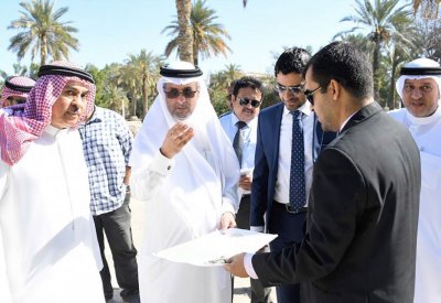 أبو الفتح يتفقد سير العمل بمشروع تطوير الحديقة المائية