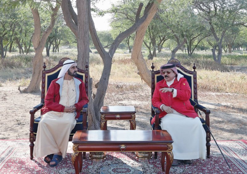 جلالة الملك يستقبل محمد بن راشد