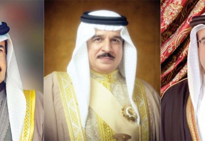 جلالة الملك وسمو رئيس الوزراء وسمو ولي العهد يتلقون تهاني زينل